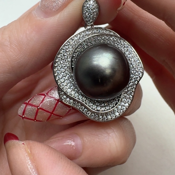 海水珍珠颈饰银S925镶嵌