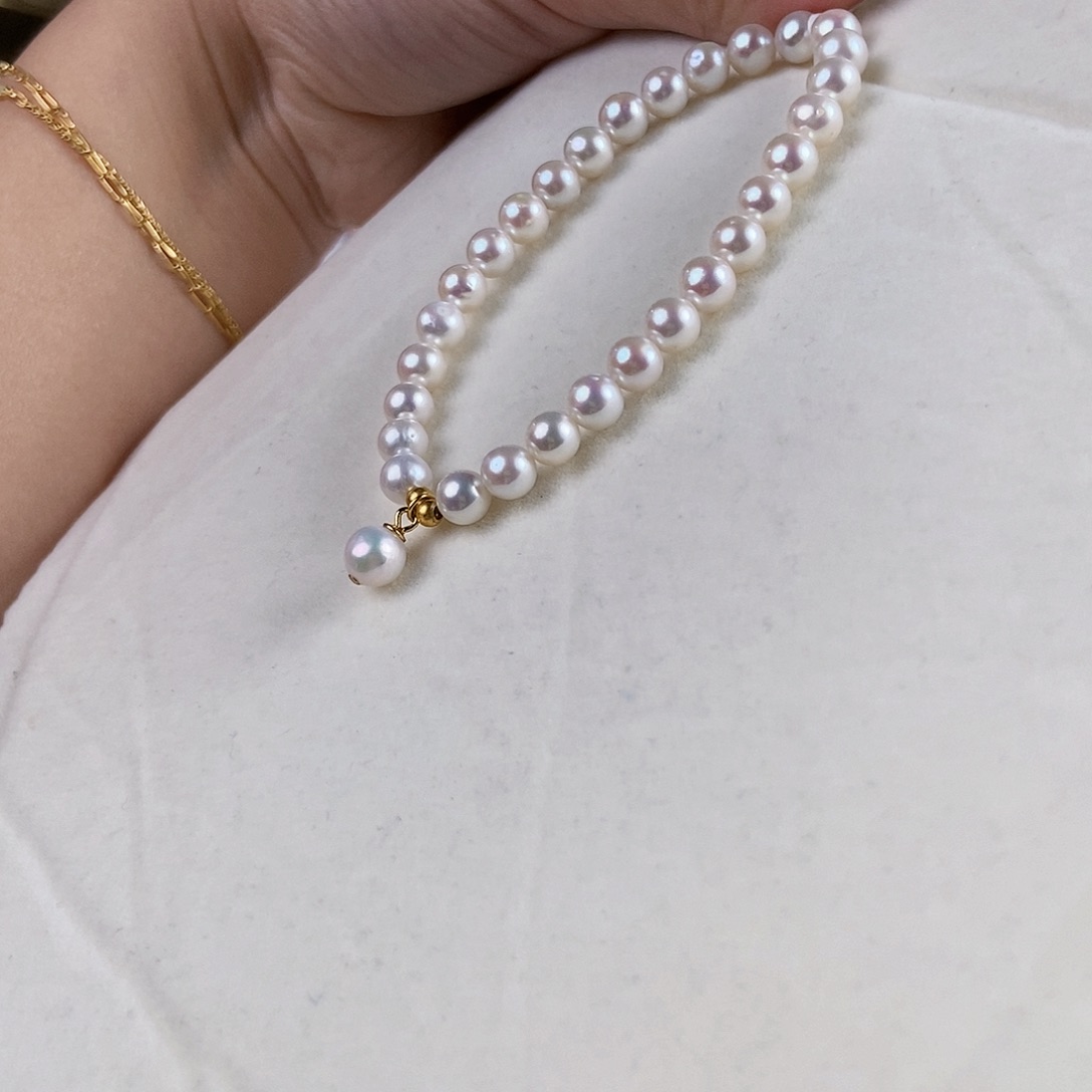 淡水珍珠手串银S925镶嵌