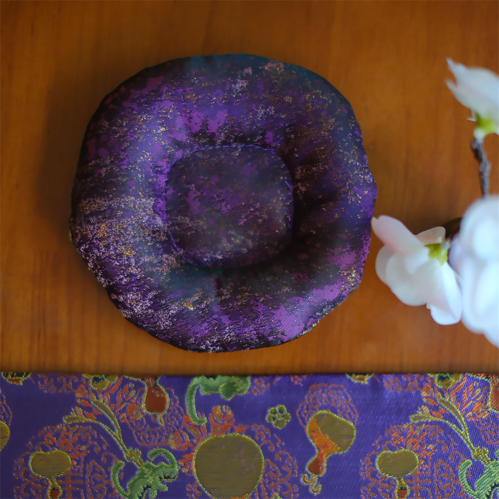 问春风【紫玉成烟】壶窝手工织锦布艺杯垫壶承茶道配件茶杯垫防烫