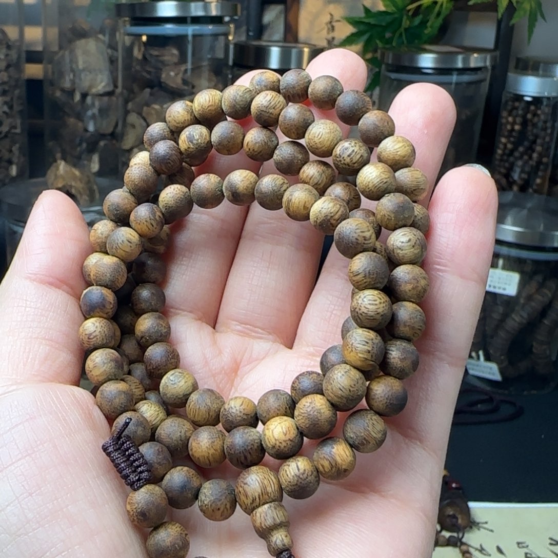 沉香沉香碎屑奇楠淳化料念珠0.7