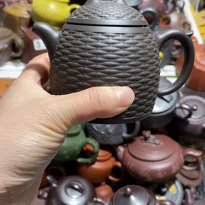 紫砂茶壶微瑕晃盖海流口水