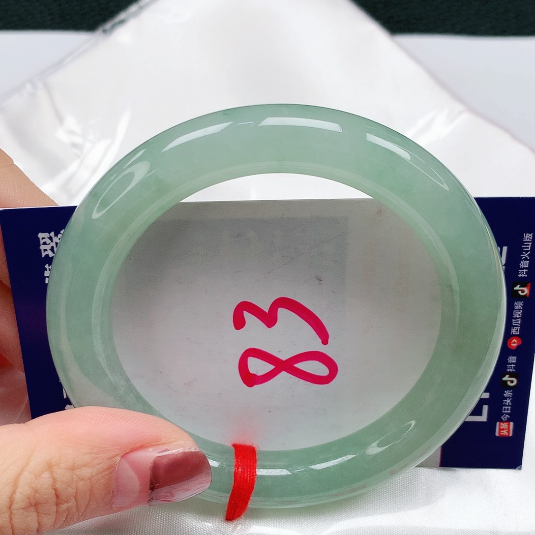 翡翠手镯未镶嵌55圈缅甸天然翡翠A货