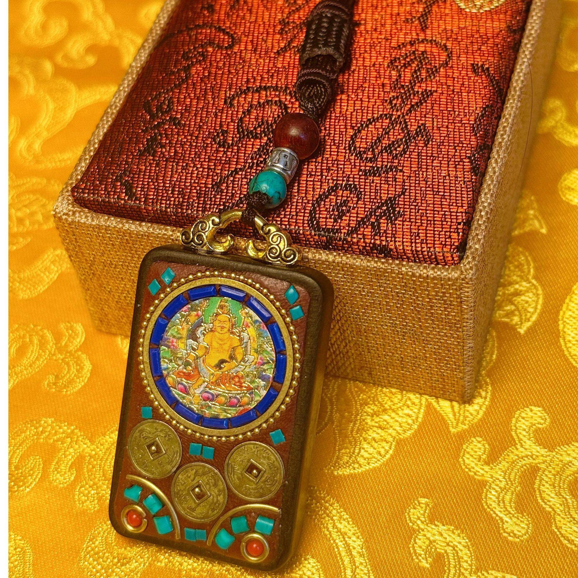 非金属木质吊坠 【臻藏甄选】黑檀黄财平安牌吊坠GT