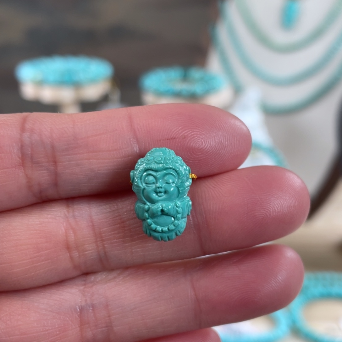 绿松石未镶嵌套链10+精品猴三通