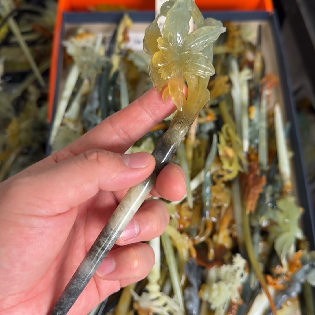 岫玉发饰未镶嵌明君玉簪贼拉好看