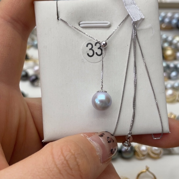 海水珍珠项链18K金镶嵌