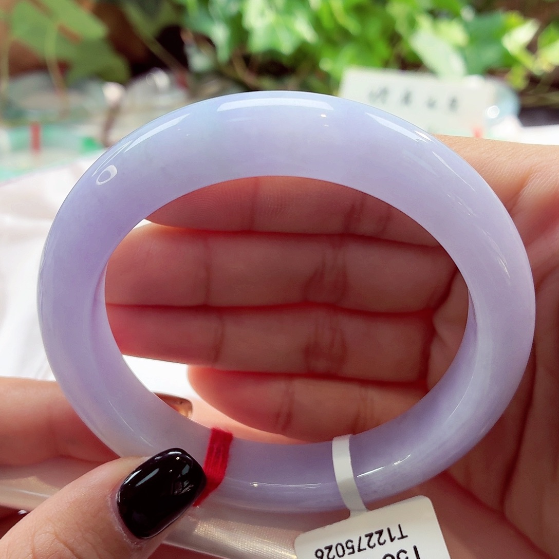 翡翠未镶嵌手镯红春紫仙女镯68-15