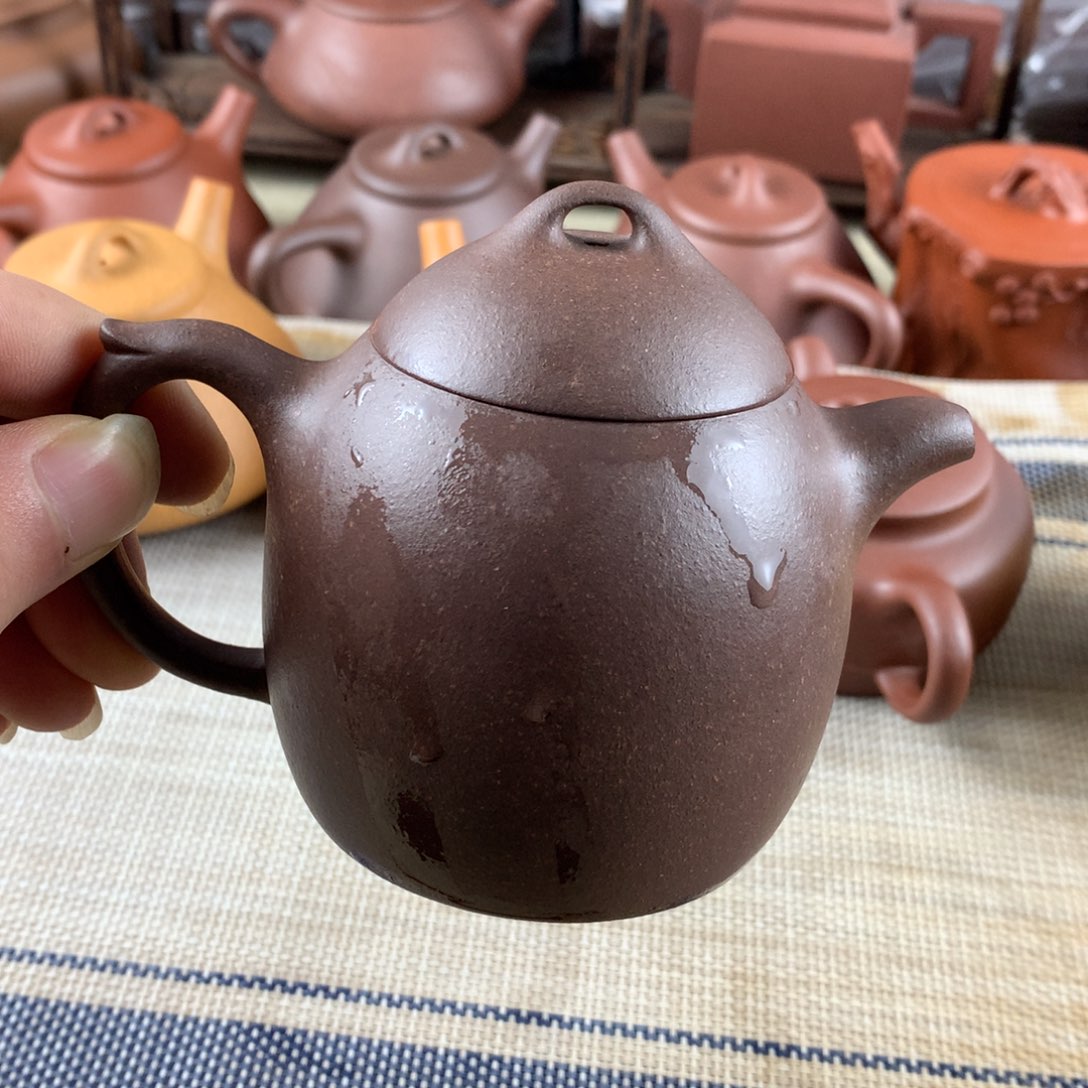 紫砂茶壶大水潭天青微微瑕