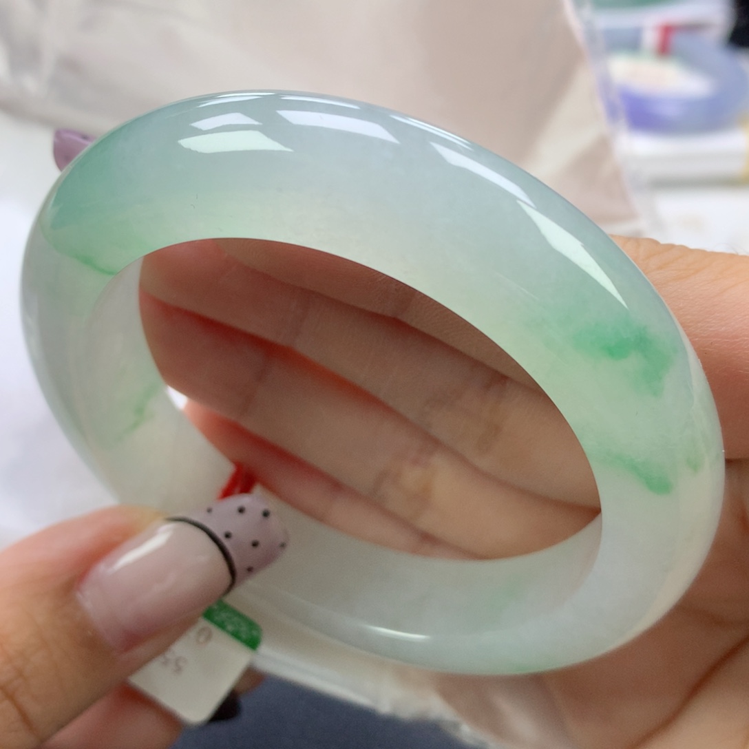 翡翠手镯未镶嵌55.4正