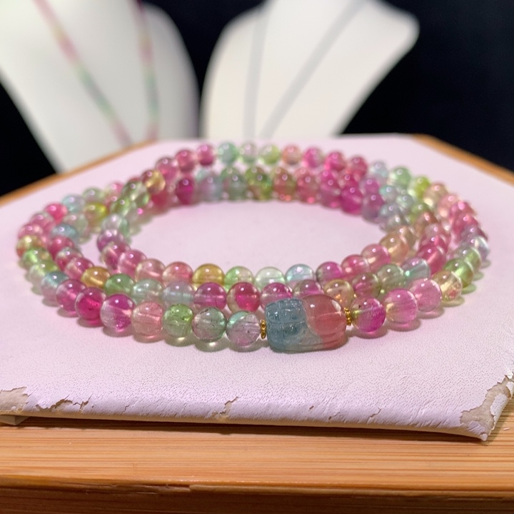 双色碧玺手链未镶嵌