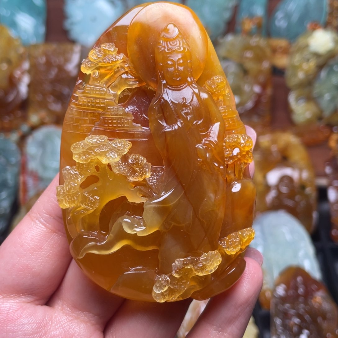 蛇纹石玉颈饰未镶嵌叶**尘