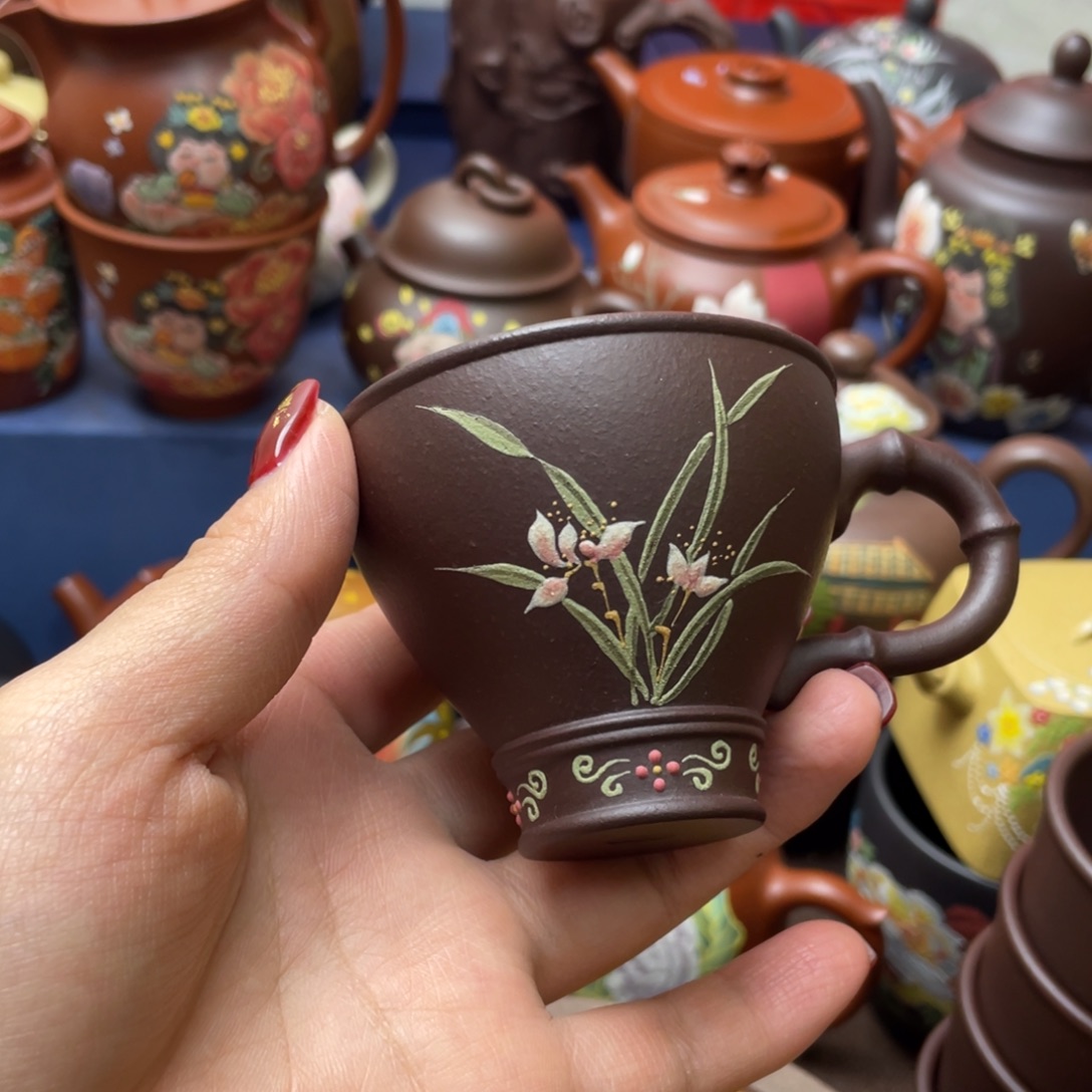 茶杯红泥紫砂主人杯100cc