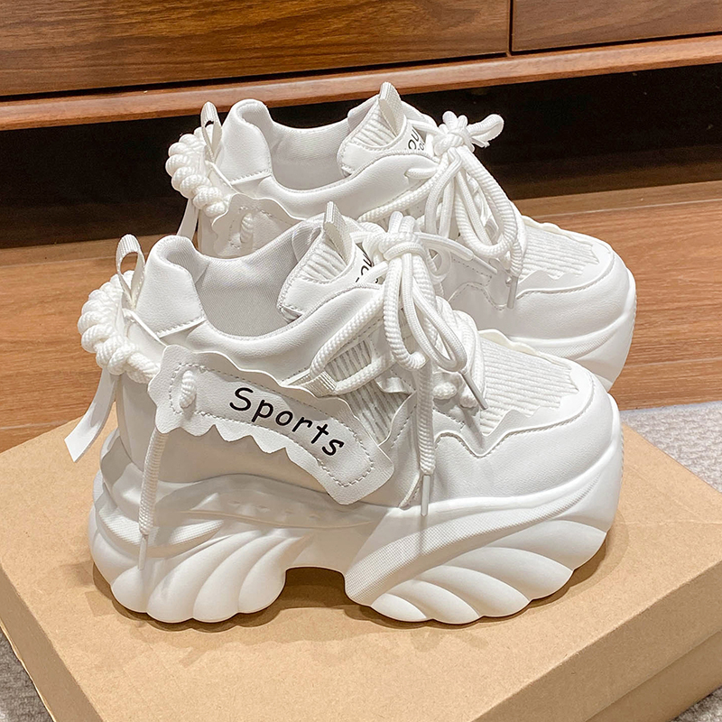 炸街厚底老爹鞋女ins潮2025春季新款内增高10cm小个子休闲运动鞋