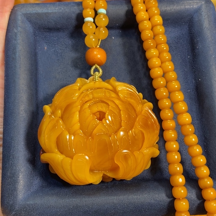 蜜蜡颈饰未镶嵌蜜蜡