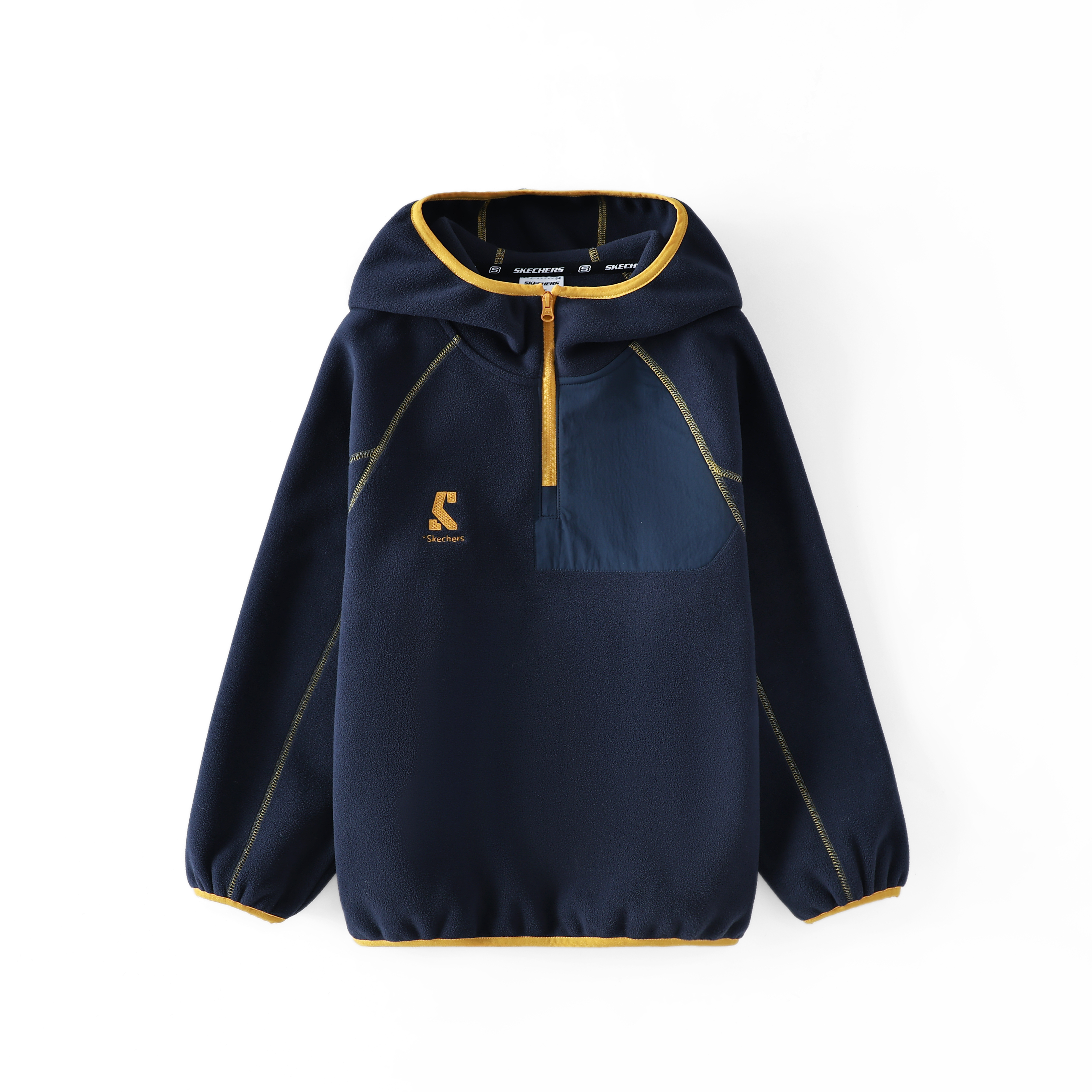 【ZL】斯凯奇儿童摇粒绒外套冬季厚款男款中大童连帽卫衣H425B048