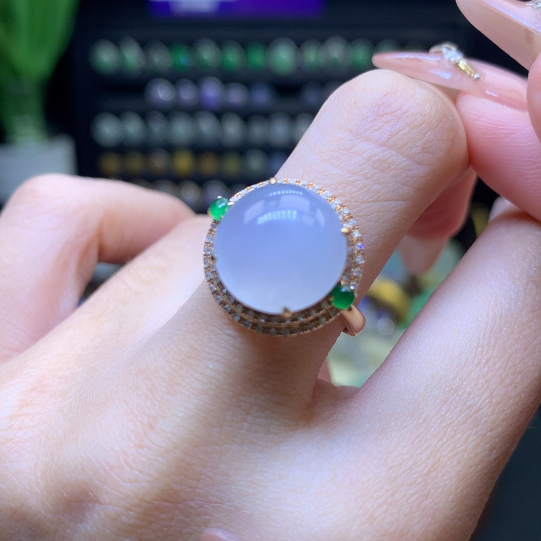 翡翠颈饰18K金镶嵌天然