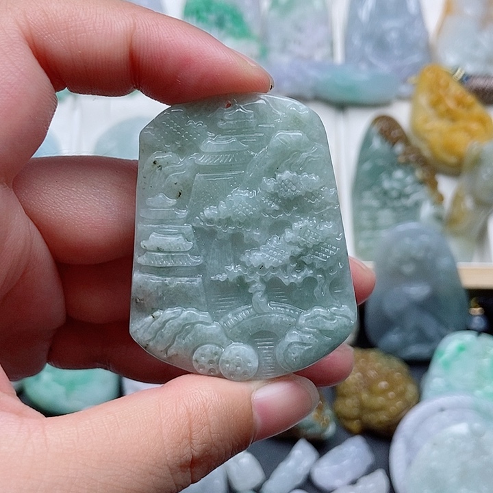 翡翠未镶嵌吊坠(不含链)翡翠