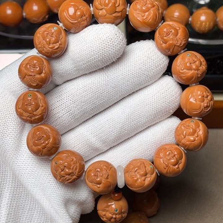 猴头核桃手串浮雕财迷手串