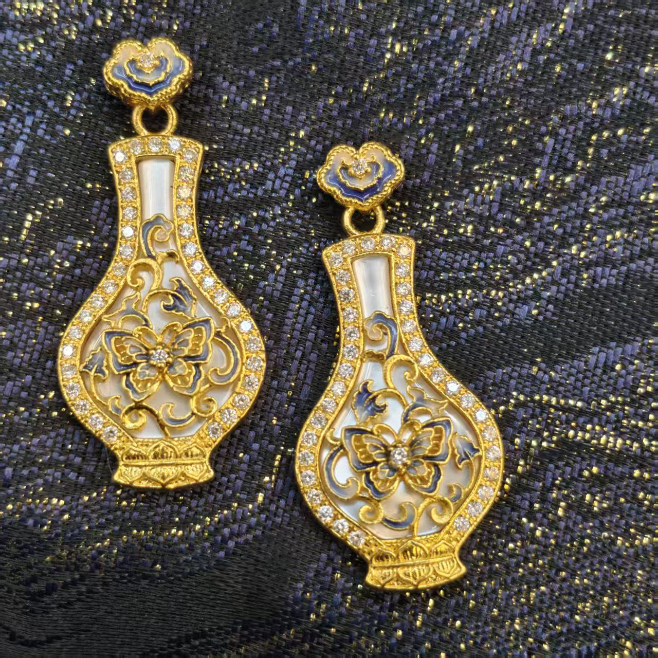 【恒潮珠宝】8.31g足金古法耳饰c2300