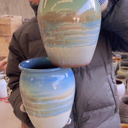 紫砂花盆高21口17————-