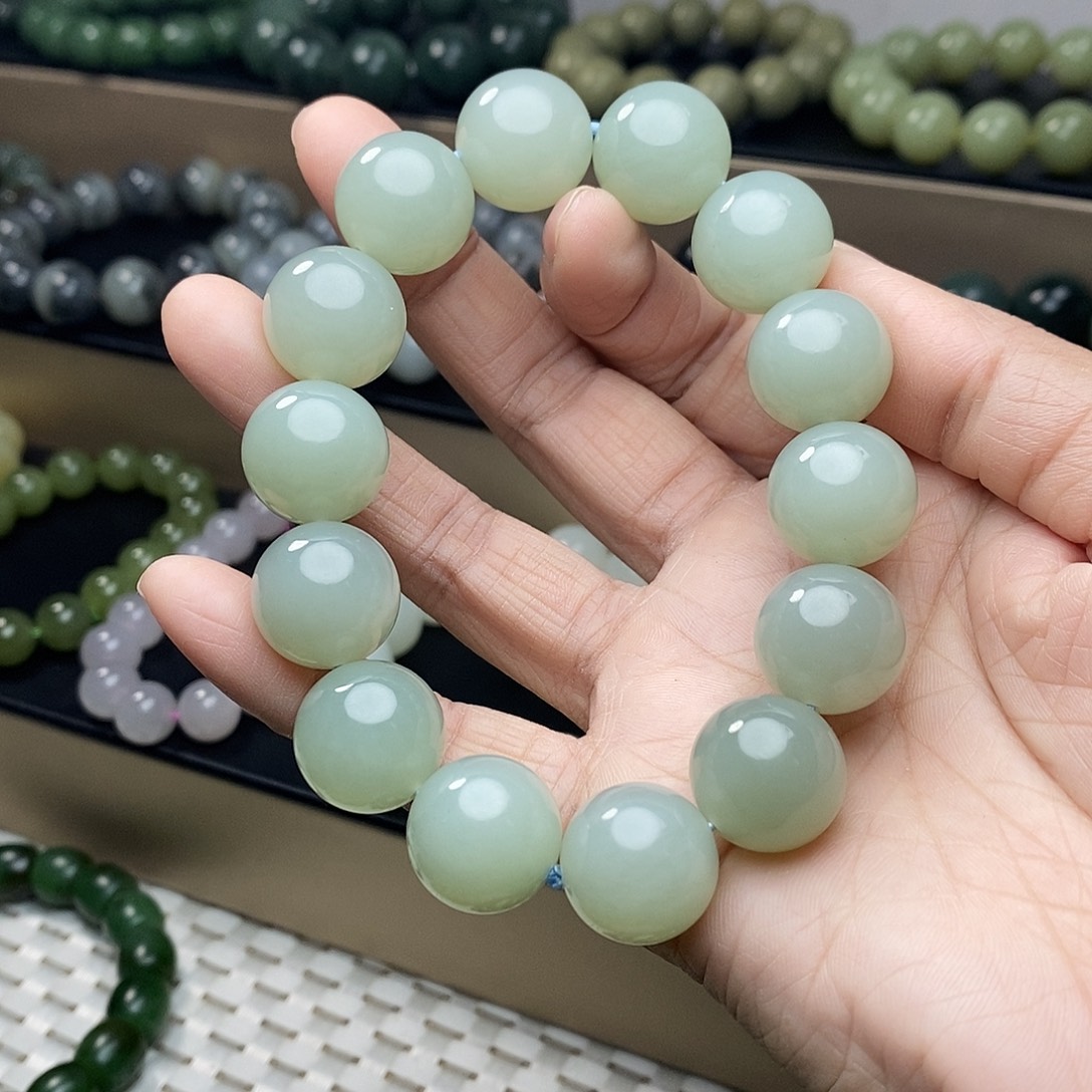 和田玉未镶嵌手链卡16