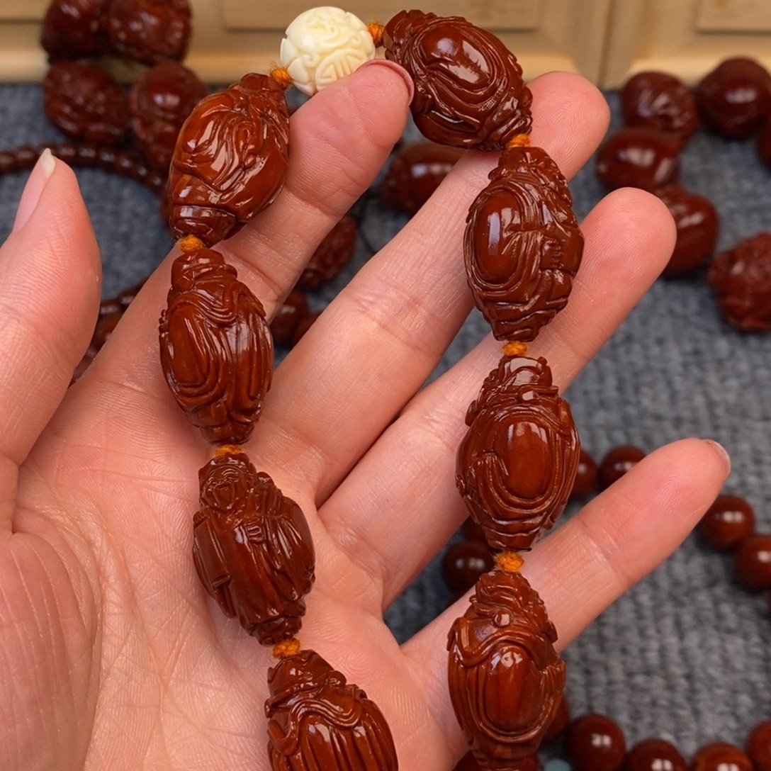 脑***蒜手串/手链橄榄核八宝财神