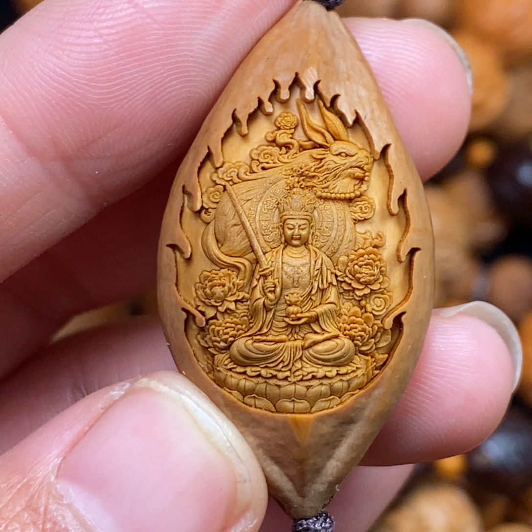 菩提籽类橄榄核雕刻手链项链吊坠项链