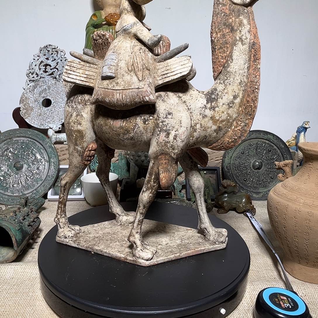 灰***狼摆件陶精品瓷器摆件