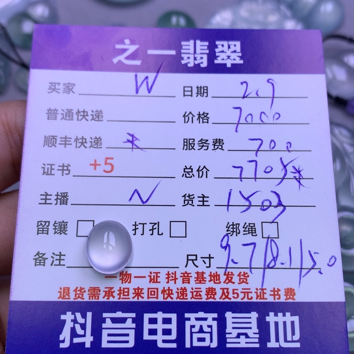 翡翠颈饰未镶嵌W*.翡翠