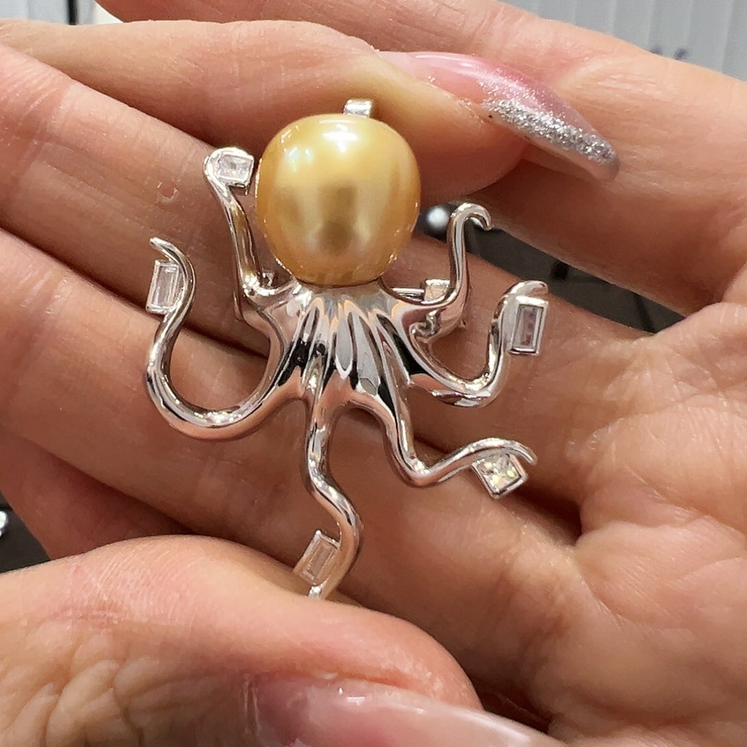 海水珍珠颈饰银S925镶嵌