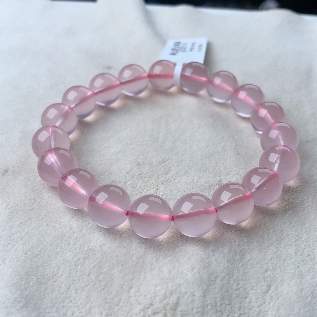 水晶手串未镶嵌粉水晶