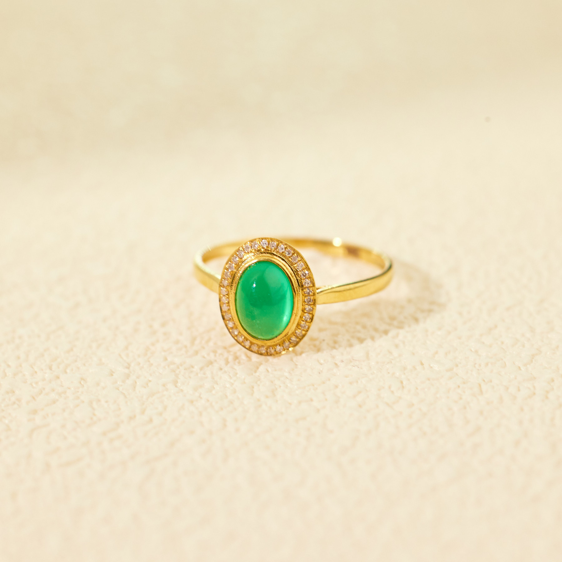 玉峰珠宝丨安娜【潮涌】祖母绿戒指18K镶嵌*U5487多样性发其一