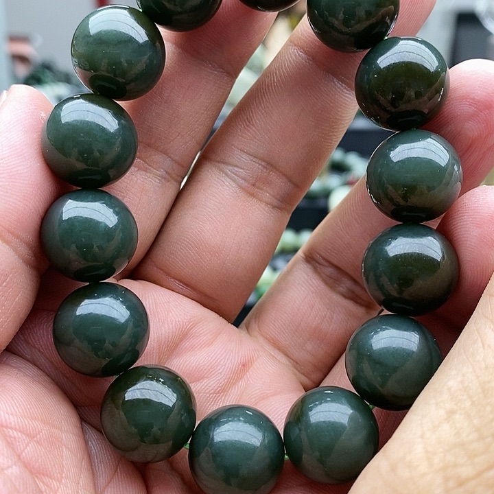【闪购商品】手链未镶嵌和田玉16且末蓝聚宝盆