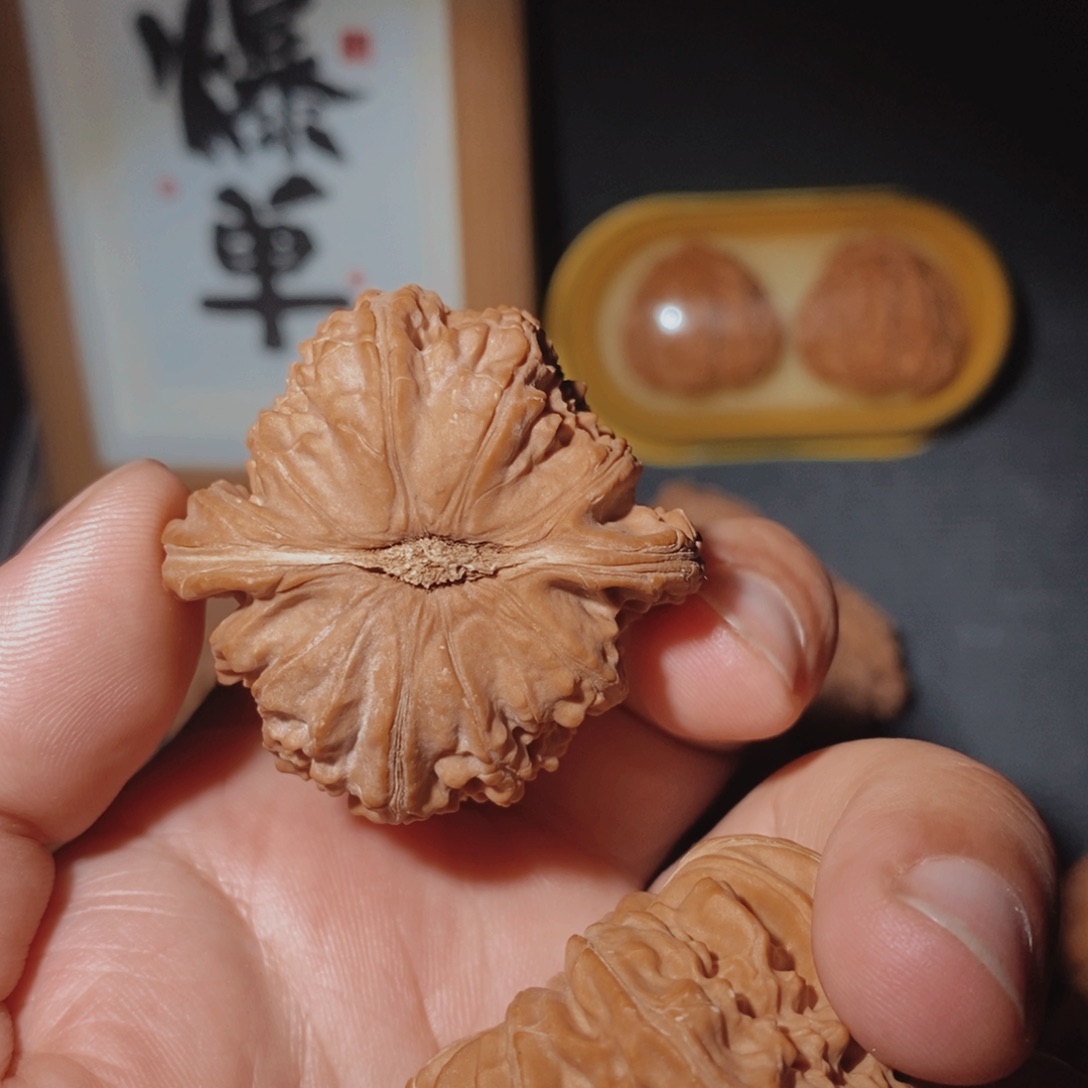 轻***、把件文玩核桃43白狮子