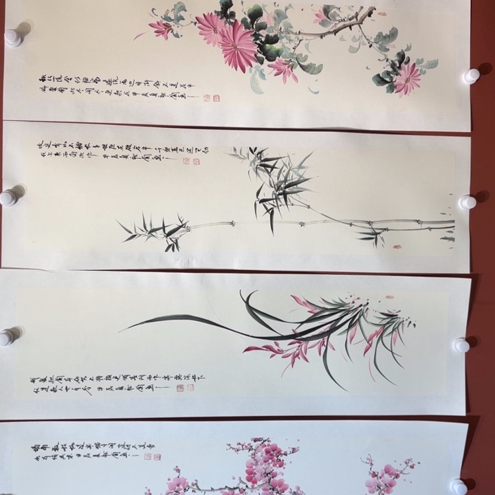 国画听兰老师花鸟