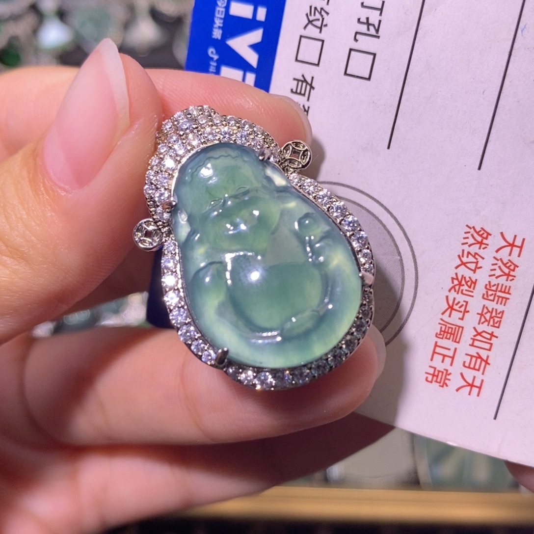 翡翠未镶嵌颈饰天然