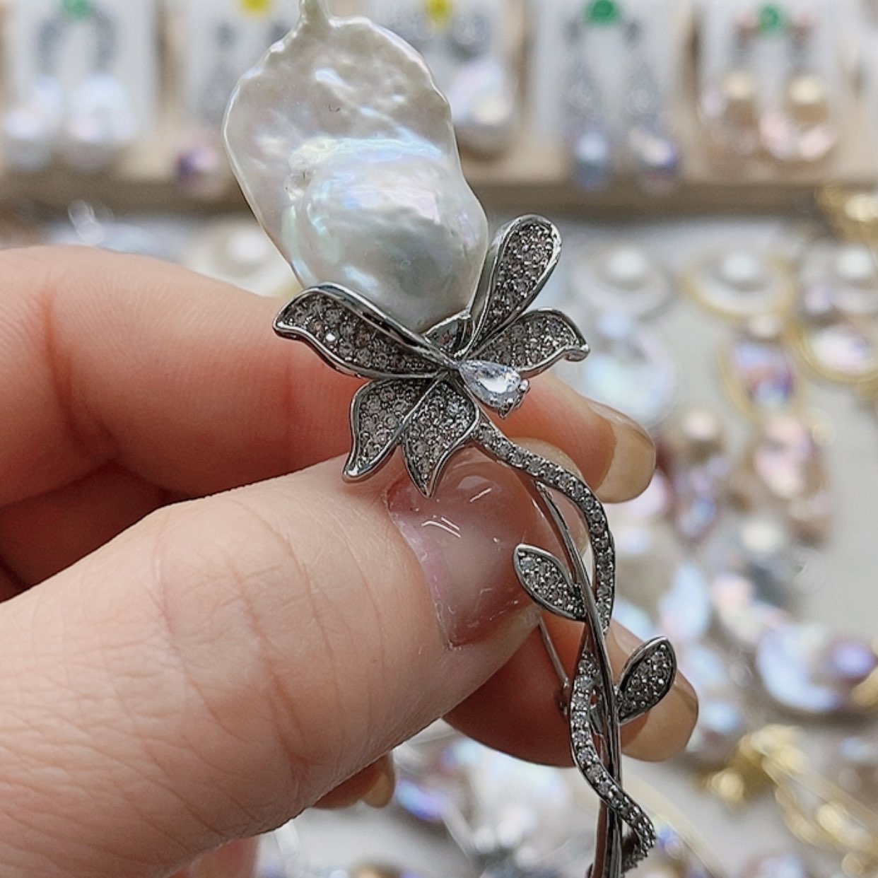 【闪购商品】淡水珍珠耳饰银S925镶嵌