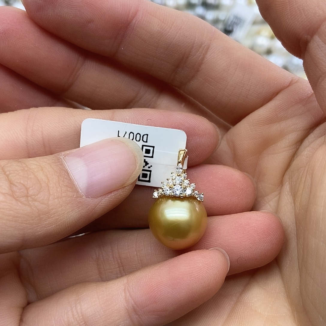 吊坠(不含链)银S925镶嵌海水珍珠@@D0071