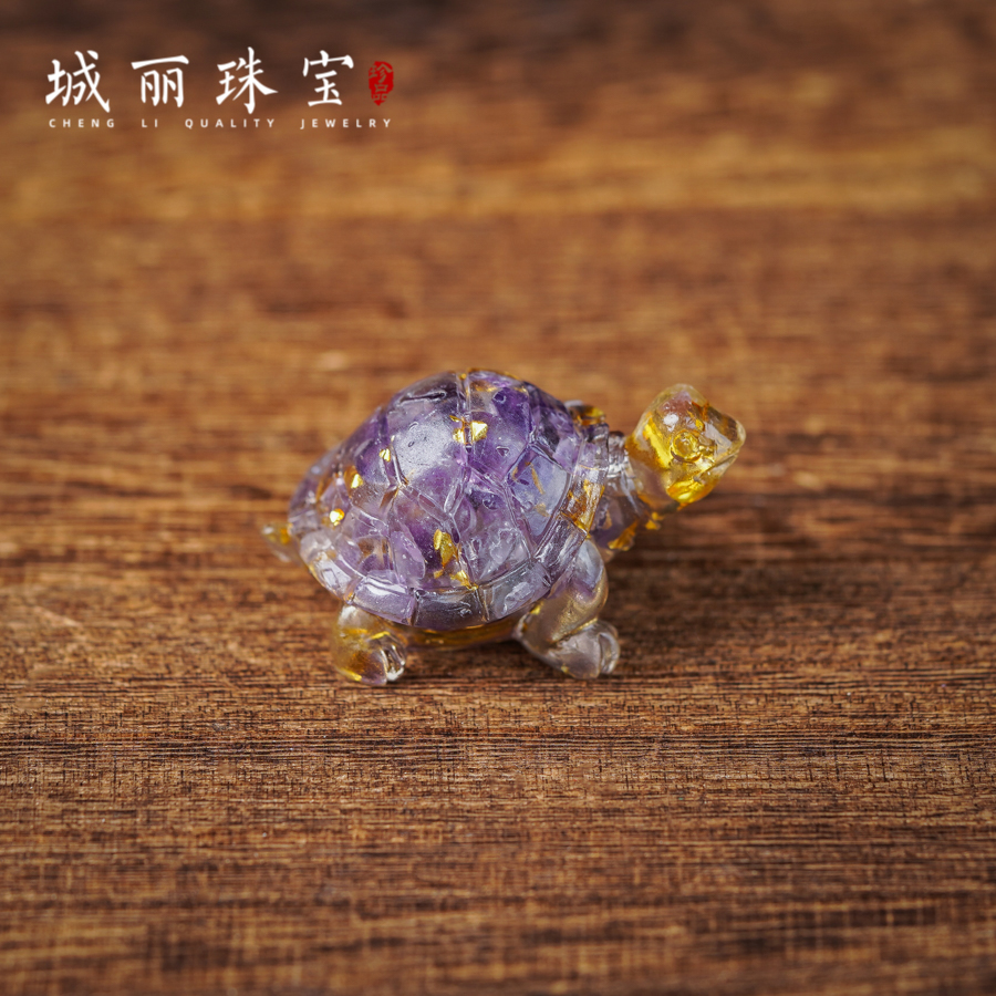 【城丽】七星金钱长寿龙龟摆件/个