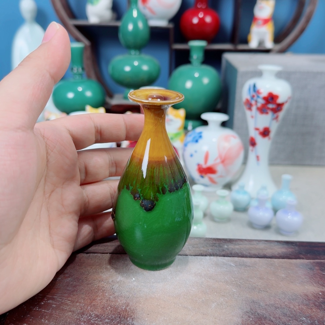 陶瓷手工小花器摆件