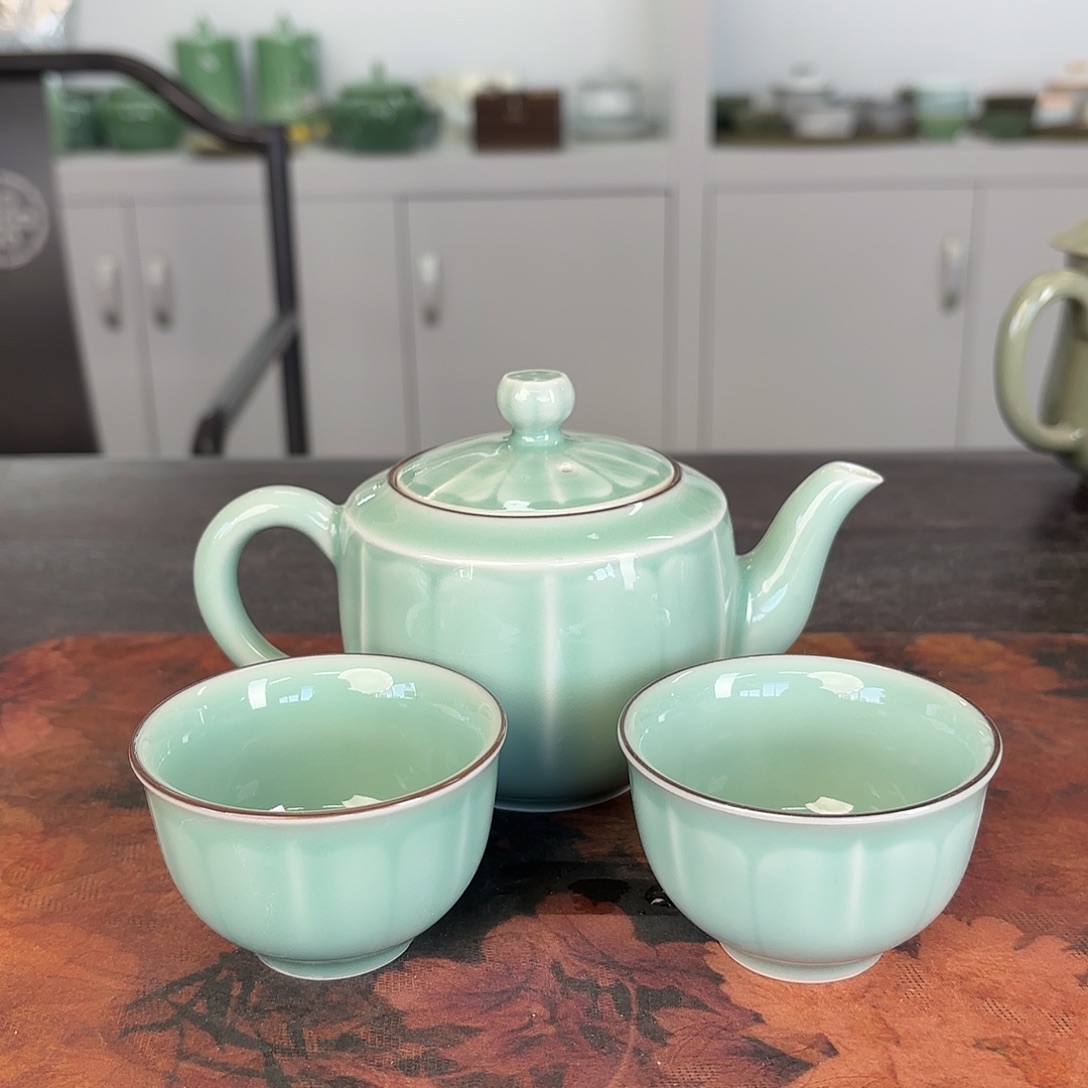 龙泉云间青瓷小米茶器