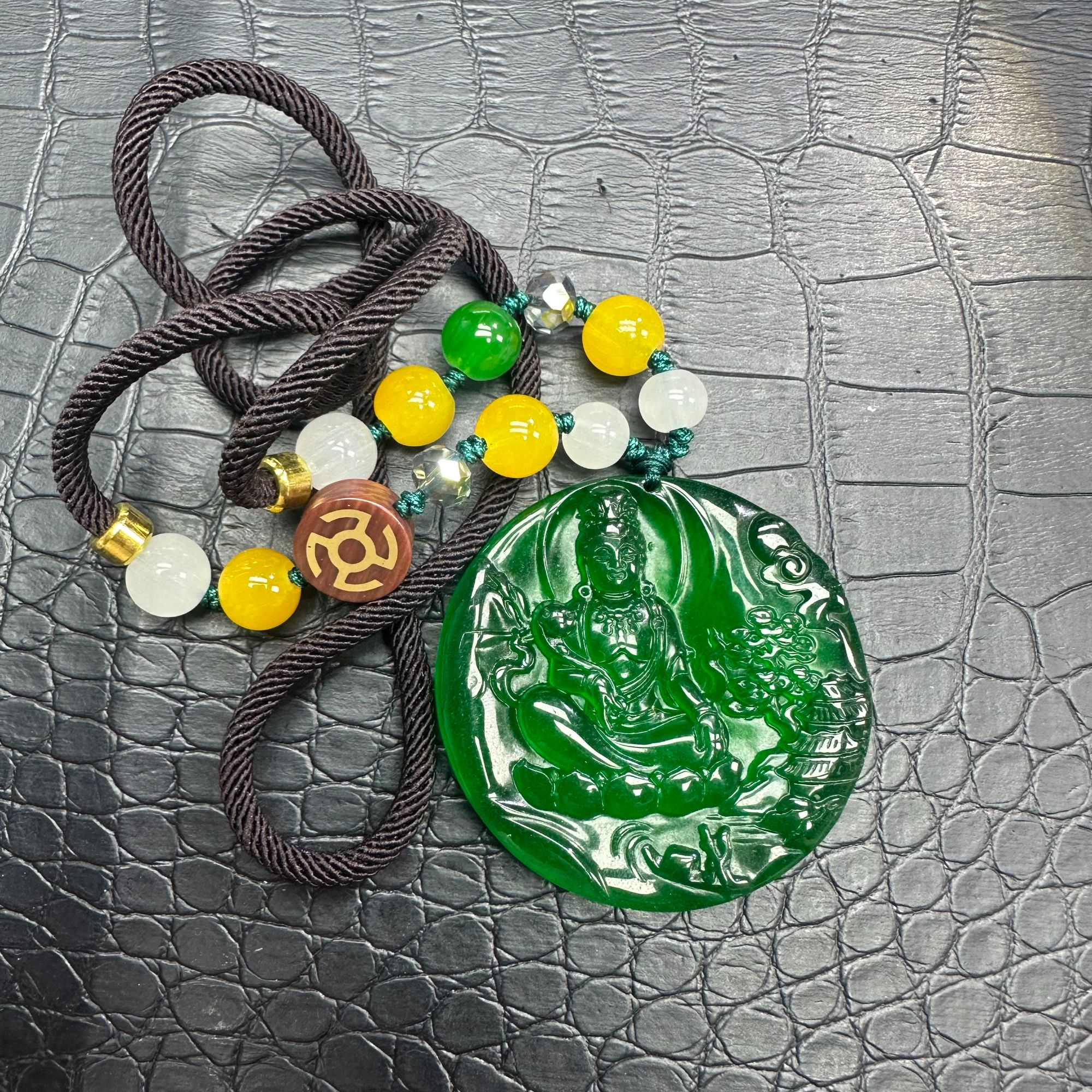 满绿观音吊坠A393