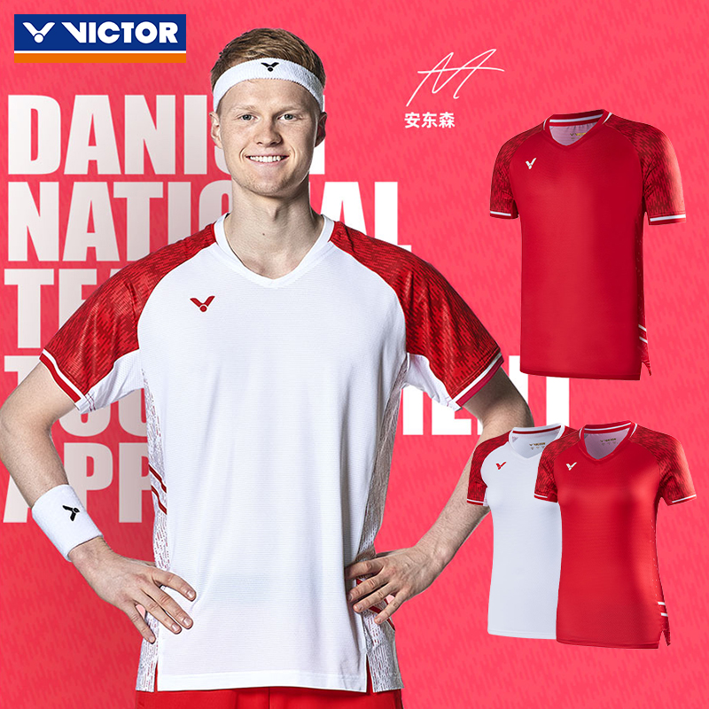 ✅✅victor胜利羽毛球服速干T恤新款大赛系列短袖T-40000