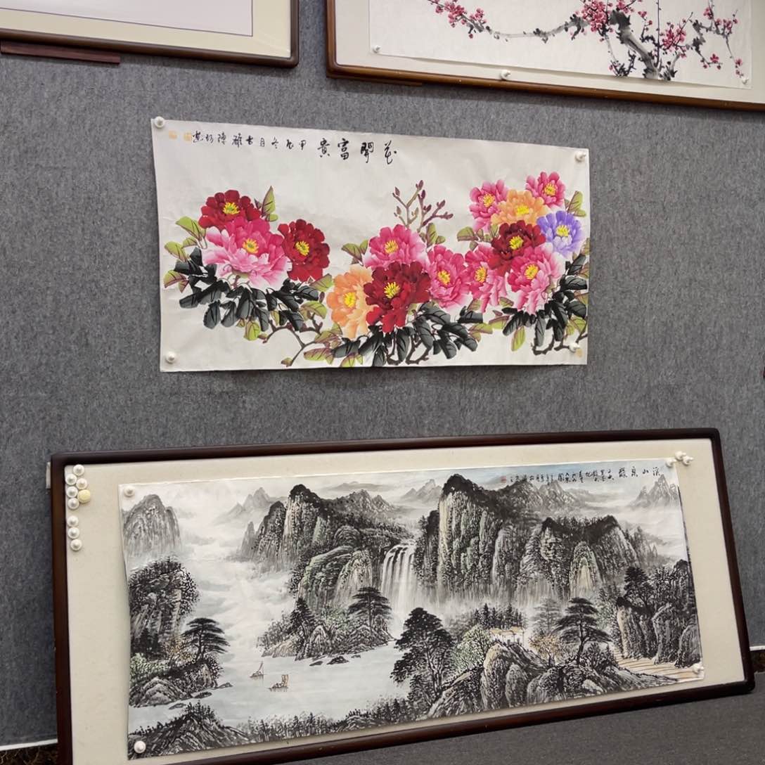 国画六尺溪山泉韵山水画