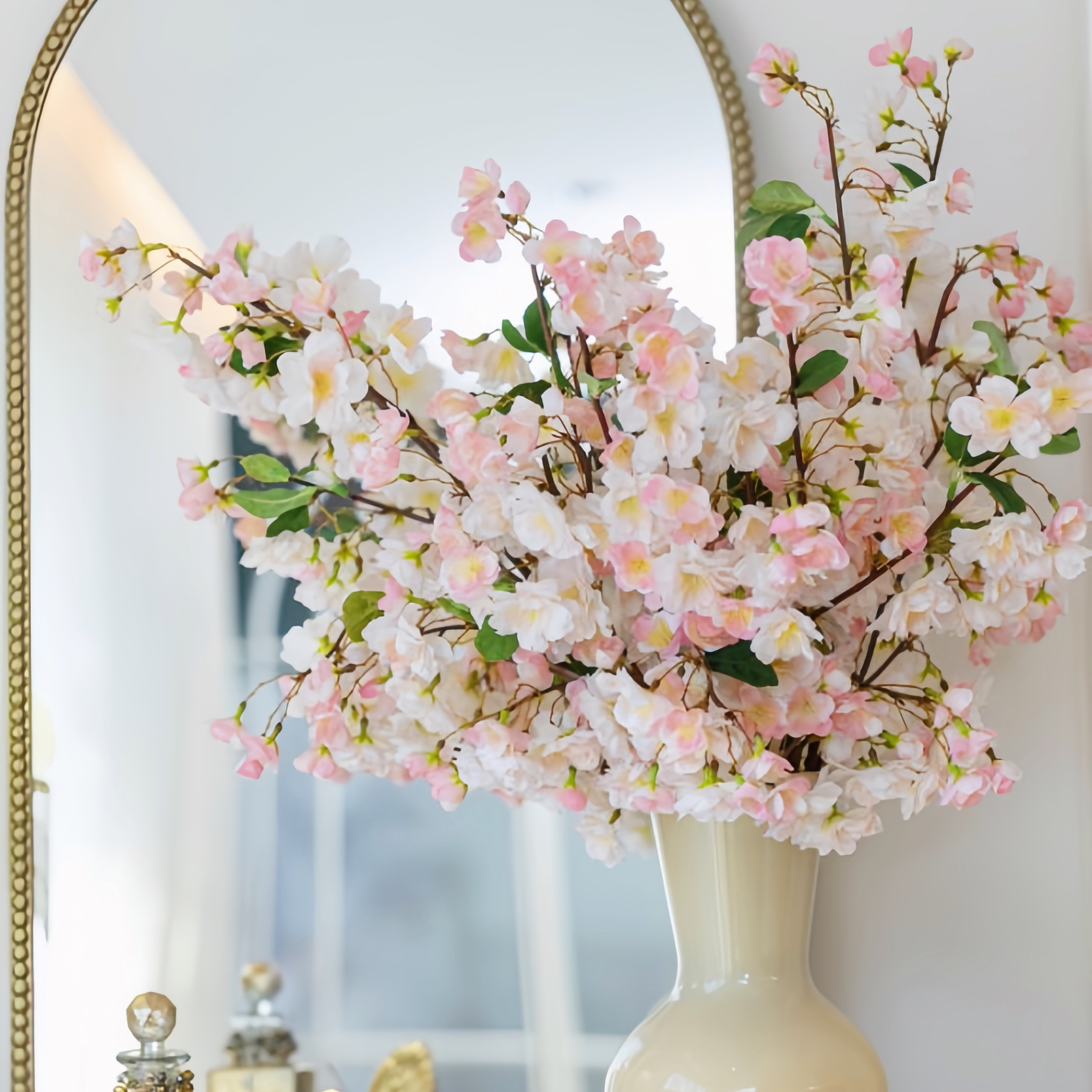 5杈仿真樱花枝 粉色 5枝