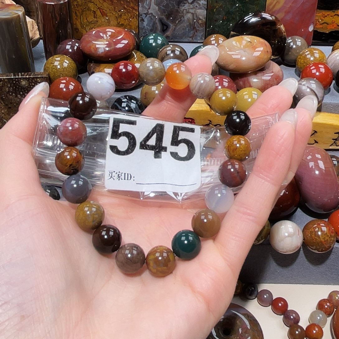 硅化玉未镶嵌天然北票硅化玉手串10.7