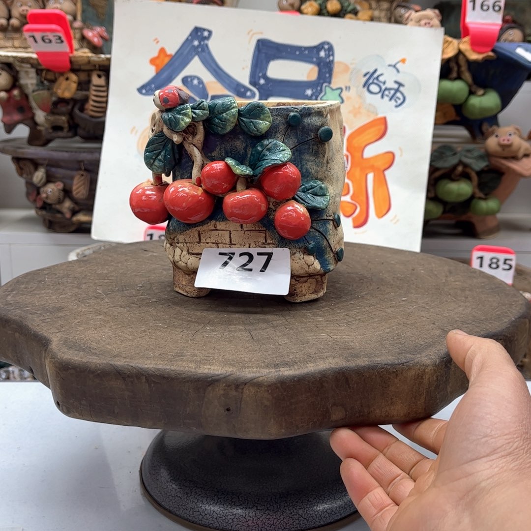 红陶花盆727粗陶