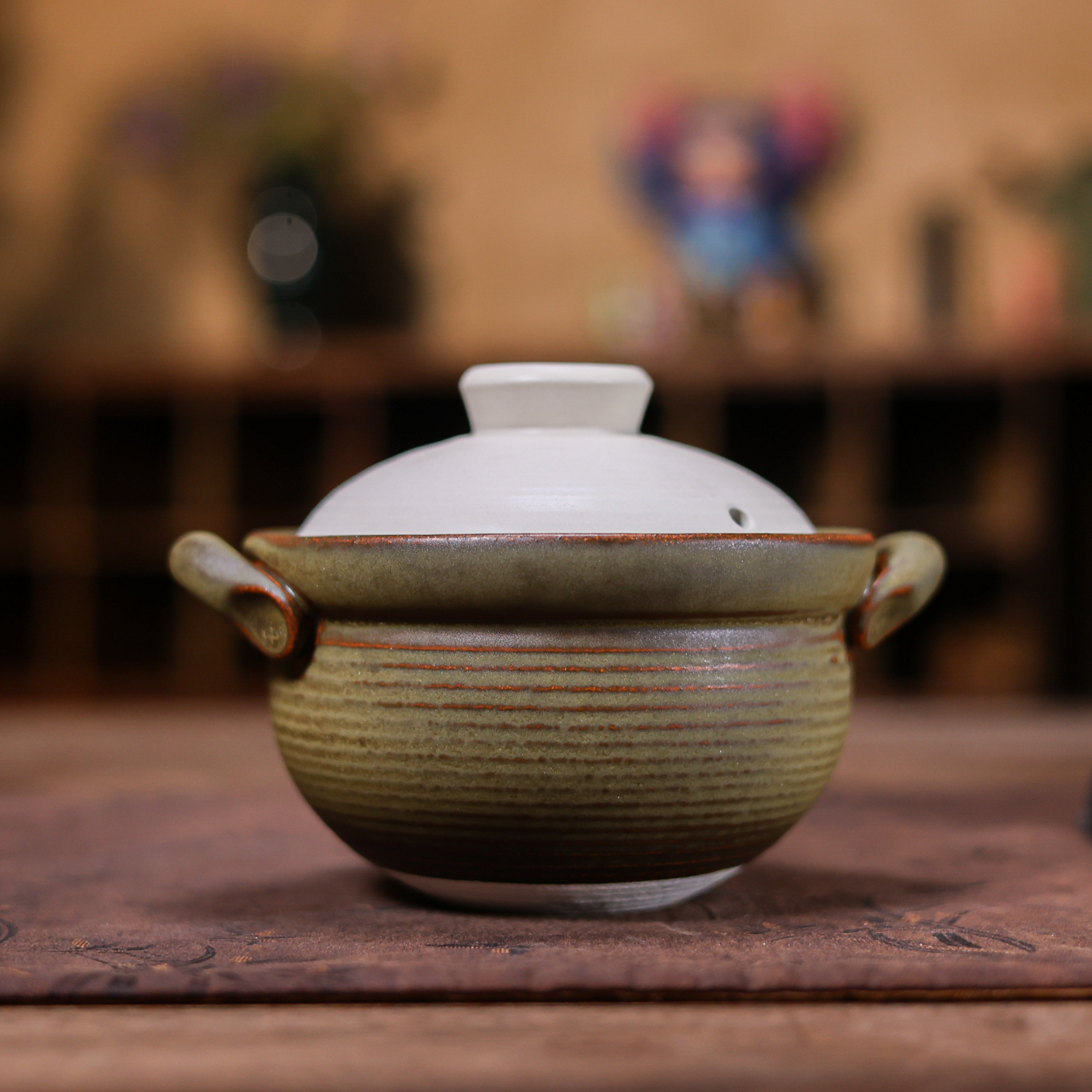 茶褐釉阔耳土锅0.48L(灰念0624) 茶道零配