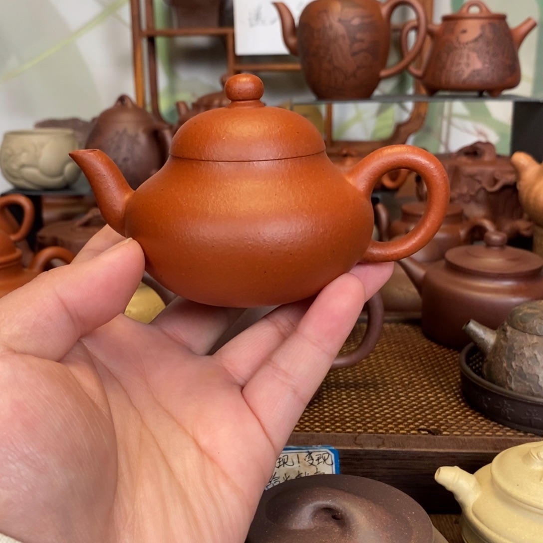 茶壶紫砂铁质老朱泥梨形
