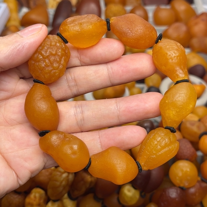 裸石琥珀未镶嵌天然蜜蜡手串